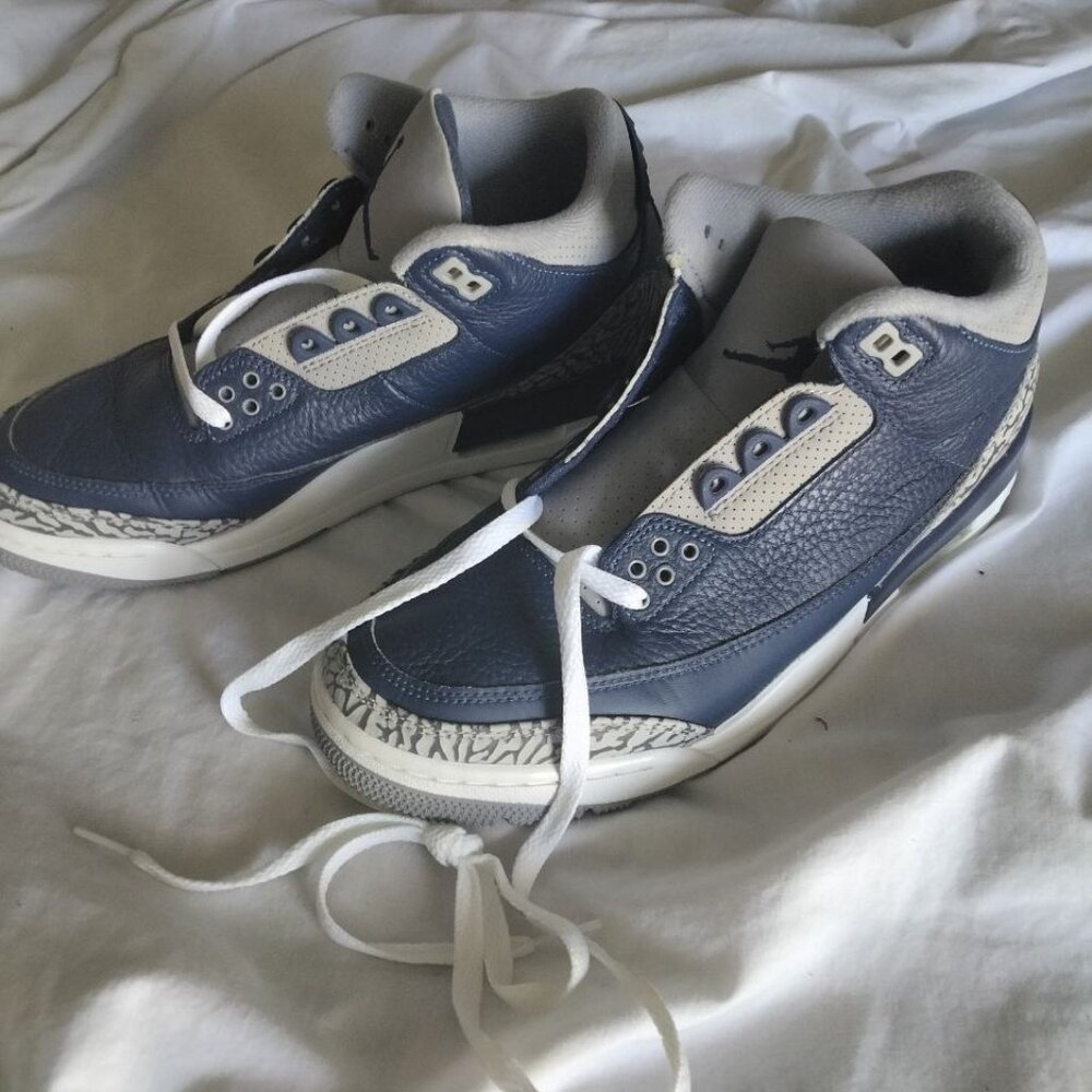 Jordan 3 Retro Georgetown - Midnight Navy/Cement Grey/White - 8M